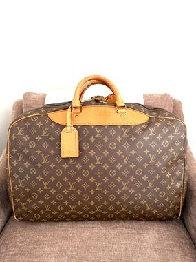 Authentic Louis Vuitton Alizé 1 Poche travel bag M41393 brown monogram LV unisex